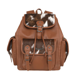 WG12-9110  Wrangler Hair-on Cowhide Backpack - Brown