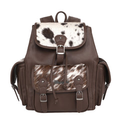 WG12-9110 Wrangler Hair-on Cowhide  Backpack - Coffee