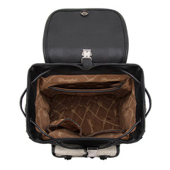 WG12-9110  Wrangler Hair-on Cowhide Backpack - Black