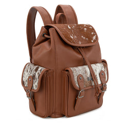WG12-9110  Wrangler Hair-on Cowhide Backpack - Brown