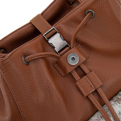 WG12-9110  Wrangler Hair-on Cowhide Backpack - Brown