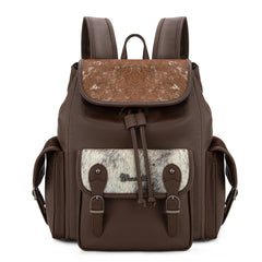 WG12-9110 Wrangler Hair-on Cowhide  Backpack - Coffee