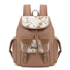 WG12-9110 Wrangler Hair-on Cowhide Backpack - Khaki