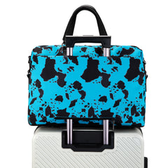 WG133-5110 Wrangler Cow Print Collection Weekender Bag -Turquoise