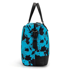 WG133-5110 Wrangler Cow Print Collection Weekender Bag -Turquoise