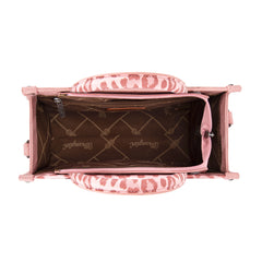 WG133-81203S  Wrangler Leopard Print Concealed Carry Tote/Crossbody - Pink