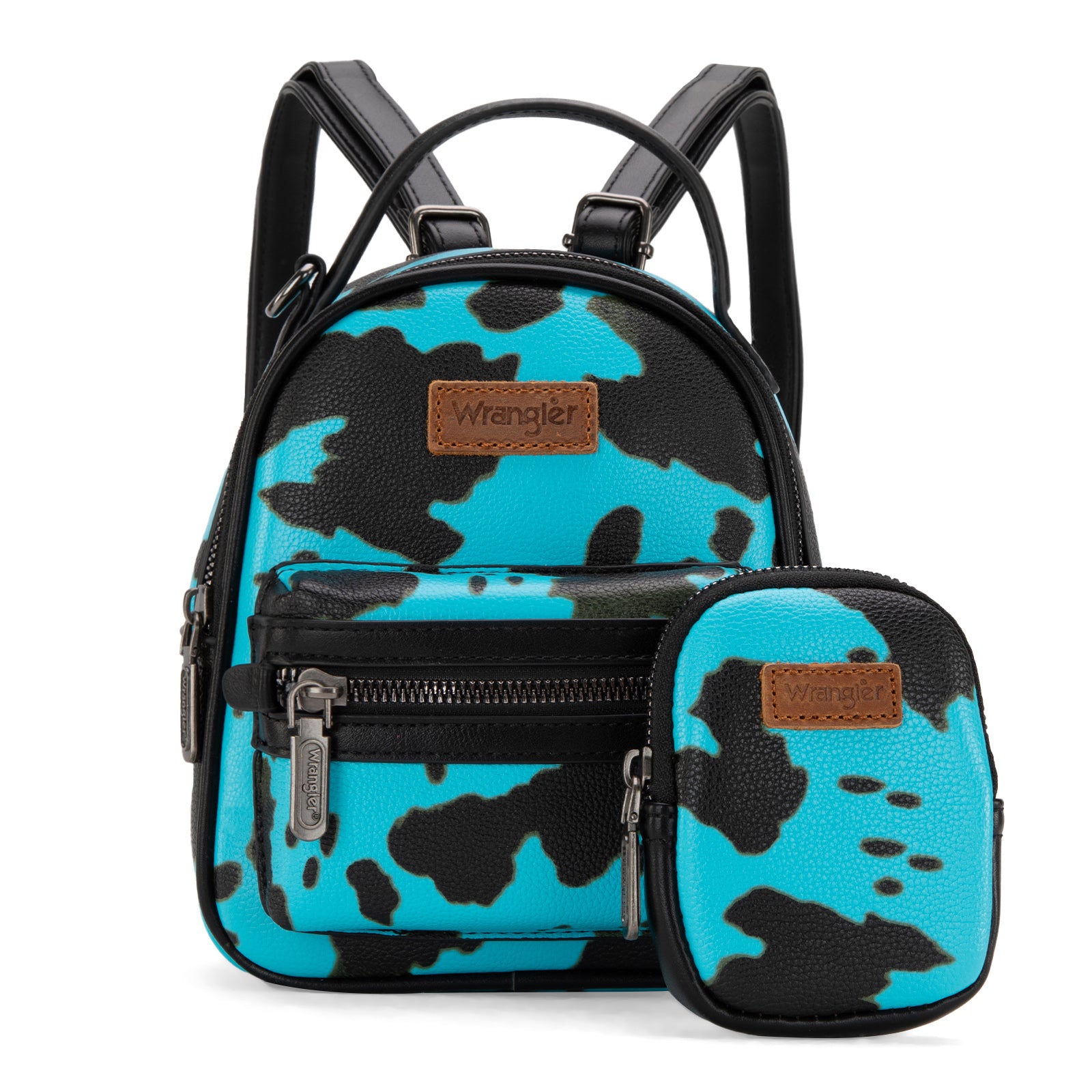 georgiana mini backpack WG133-8600 Wrangler Cow Print Mini Backpack With Coin Pouch