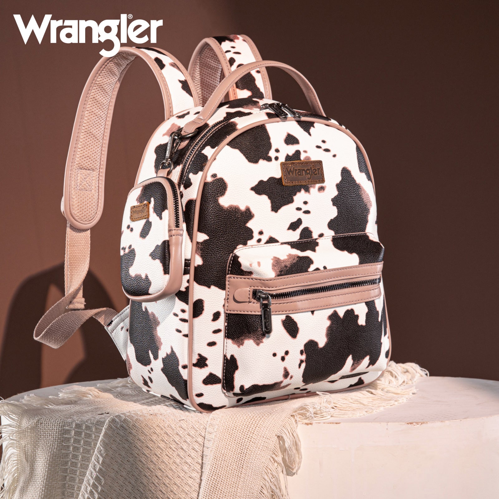 Cow Backback WG133-8603 Wrangler Cow Print Backpack With Coin Pouch - Pink – MONTANA ...