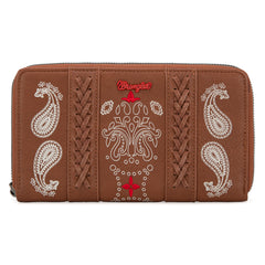 WG134-W006  Wrangler Bandana Paisley Print Wallet Brown