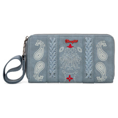 WG134-W006  Wrangler Bandana Paisley Print Wallet -Jean