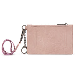 WG137-W0092  Wrangler Leopard Print Key Chain Wristlet Card Wallet - Pink