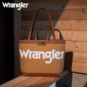 WG142-2002 Wrangler Canvas Top Handle Tote/Shoulder Bag - Brown