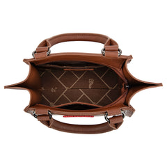 WG134-8012  Wrangler Paisley Mini Satchel/Crossbody - Brown