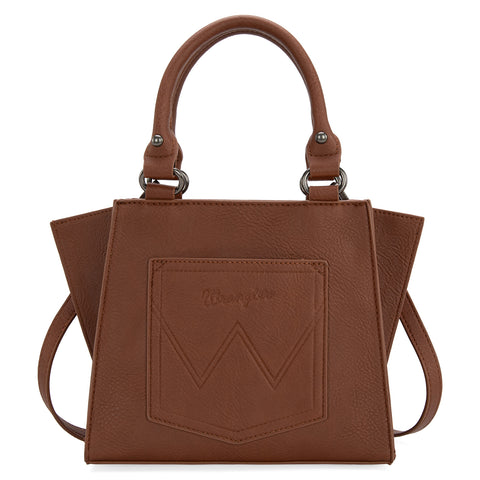 WG134-8012  Wrangler Paisley Mini Satchel/Crossbody - Brown