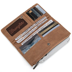 WG145-212 Wrangler Embroidered Bi-Fold Wallet - Khaki