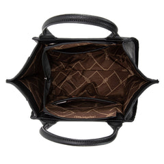 WG145G-8300  Wrangler Embroidered Trapezoid Concealed Carry Tote/Crossbody -Black