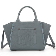 WG145G-8300  Wrangler Embroidered Trapezoid Concealed Carry Tote/Crossbody -Jean