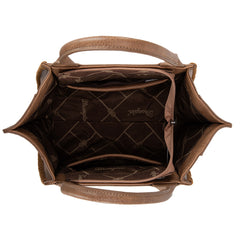 WG145G-8300  Wrangler Embroidered Trapezoid Concealed Carry Tote/Crossbody -Khaki