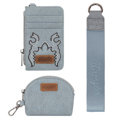 WG145-W007  Wrangler Embroidered Bi-Fold Wallet - Jean