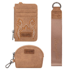 WG145-W007  Wrangler Embroidered Bi-Fold Wallet - Khaki