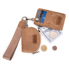 WG145-W007  Wrangler Embroidered Bi-Fold Wallet - Khaki