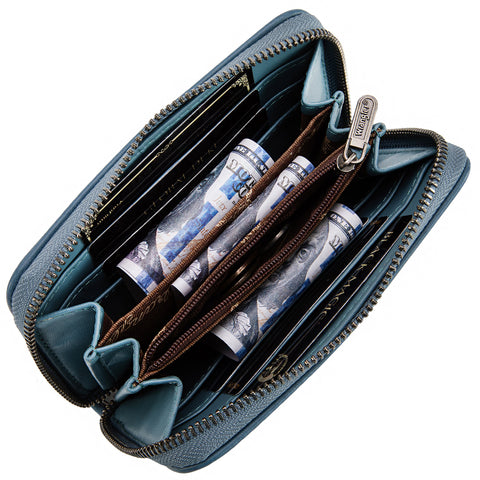 WG153-W060  Wrangler Zip Around Wallet/Wristlet - Jean