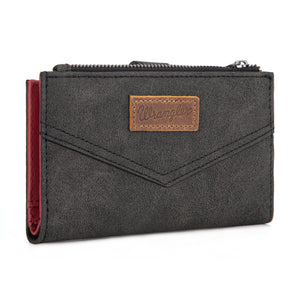 WG162-W0333 Wrangler Card Holder Bi-Fold Wallet - Black