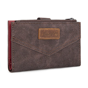 WG162-W0333 Wrangler Card Holder Bi-Fold Wallet - Coffee