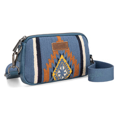 WG174-1833   Wrangler Southwestern Knitted Mini Crossbody/Wallet - Jean