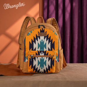 WG174-91153 Wrangler Southwestern Knitted Backpack - Orange
