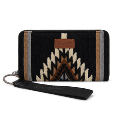 WG174-W006   Wrangler Southwestern Knitted Wallet/Wristlet - Black
