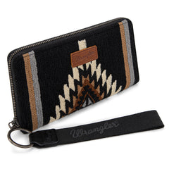 WG174-W006   Wrangler Southwestern Knitted Wallet/Wristlet - Black