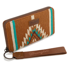 WG174-W006   Wrangler Southwestern Knitted Wallet/Wristlet - Brown