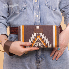 WG174-W006   Wrangler Southwestern Knitted Wallet/Wristlet - Coffee