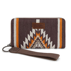 WG174-W006   Wrangler Southwestern Knitted Wallet/Wristlet - Coffee