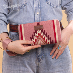WG174-W006   Wrangler Southwestern Knitted Wallet/Wristlet - Hot Pink
