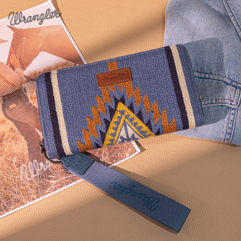 WG174-W006   Wrangler Southwestern Knitted Wallet/Wristlet - Jean