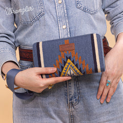 WG174-W006   Wrangler Southwestern Knitted Wallet/Wristlet - Jean