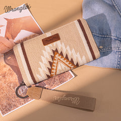 WG174-W006   Wrangler Southwestern Knitted Wallet/Wristlet - Khaki