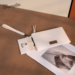 WG184-W049  Wrangler Dual Pouch/Wristlet Credit Cardholder Wallet -Beige