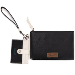 WG184-W049  Wrangler Dual Pouch/Wristlet Credit Cardholder Wallet -Black