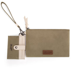 WG184-W049  Wrangler Dual Pouch/Wristlet Credit Cardholder Wallet -Green