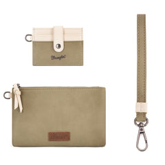 WG184-W049  Wrangler Dual Pouch/Wristlet Credit Cardholder Wallet -Green