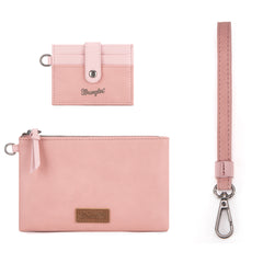 WG184-W049  Wrangler Dual Pouch/Wristlet Credit Cardholder Wallet - Pink