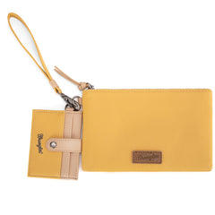 WG184-W049  Wrangler Dual Pouch/Wristlet Credit Cardholder Wallet -Yellow