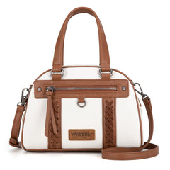 WG185-5112 Wrangler Whipstitch  Collection Satchel/Crossbody Bag -Beige