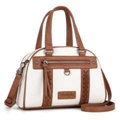 WG185-5112 Wrangler Whipstitch  Collection Satchel/Crossbody Bag -Beige