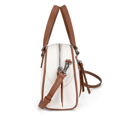 WG185-5112 Wrangler Whipstitch  Collection Satchel/Crossbody Bag -Beige