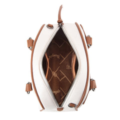 WG185-5112 Wrangler Whipstitch  Collection Satchel/Crossbody Bag -Beige