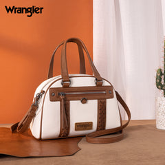 WG185-5112 Wrangler Whipstitch  Collection Satchel/Crossbody Bag -Beige